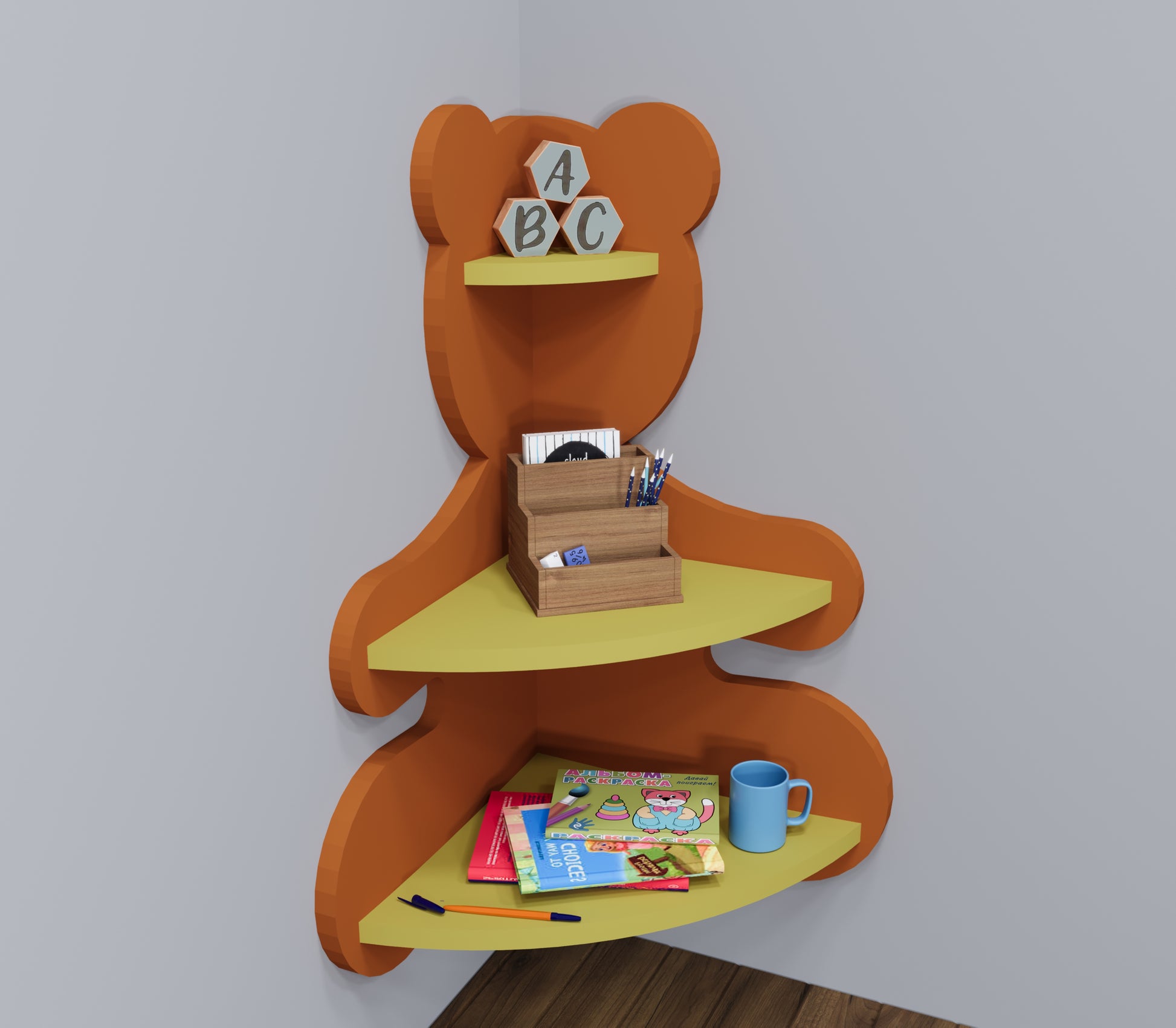 Bear Hug Corner Shelf
